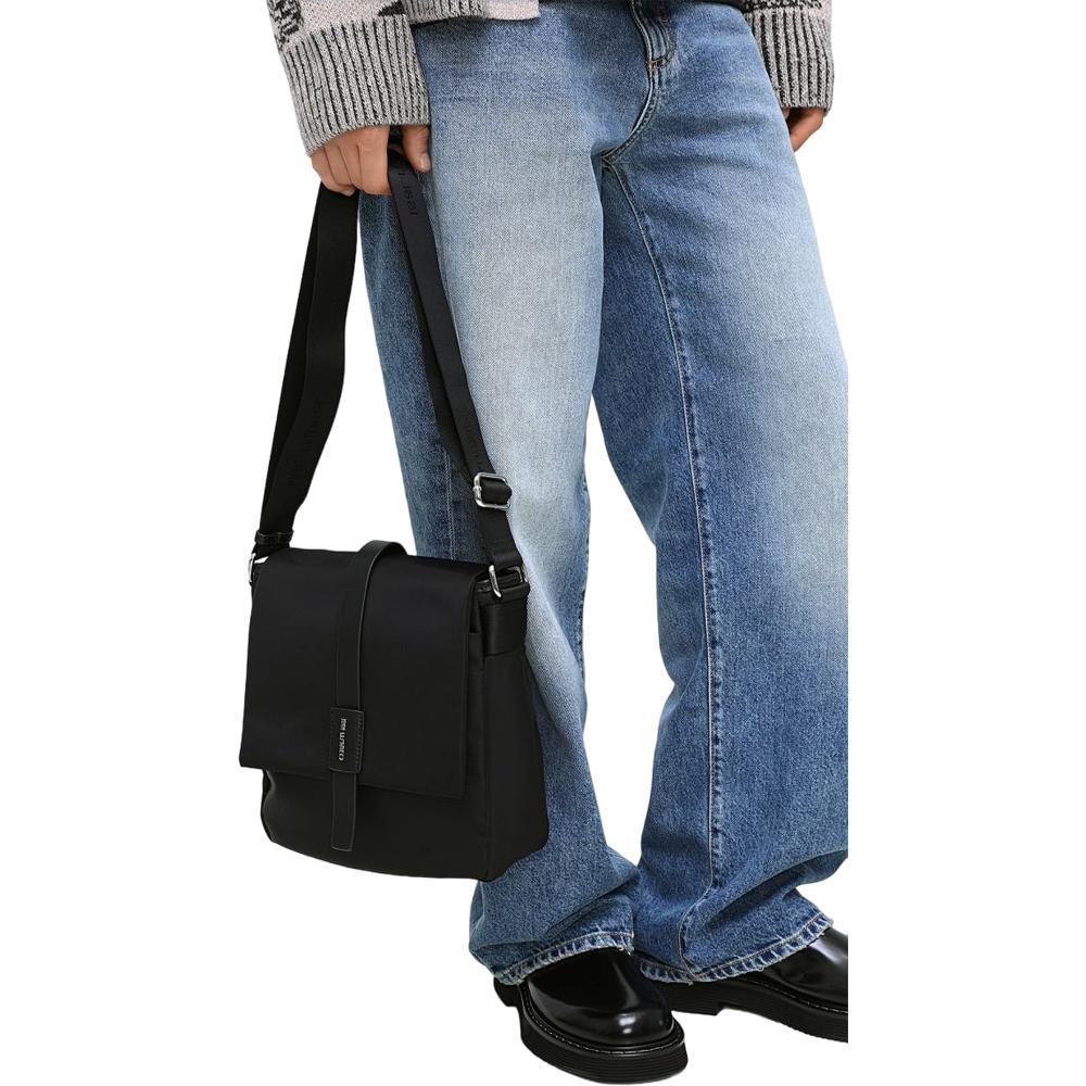 【Cerruti 1881】義大利頂級側背包肩背包 (黑色 CEBO06654N)