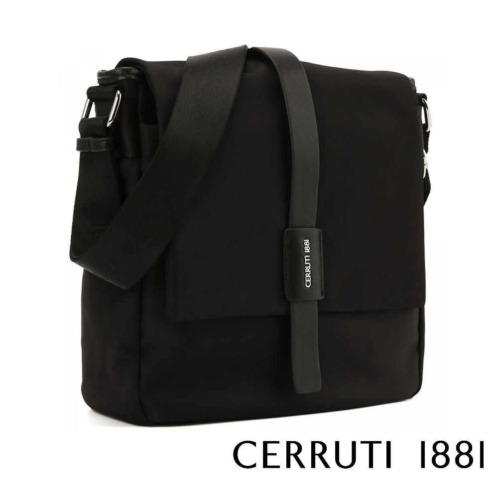 【Cerruti 1881】限量2折 義大利頂級側背包肩背包 全新專櫃展示品 (黑色 CEBO06654N)