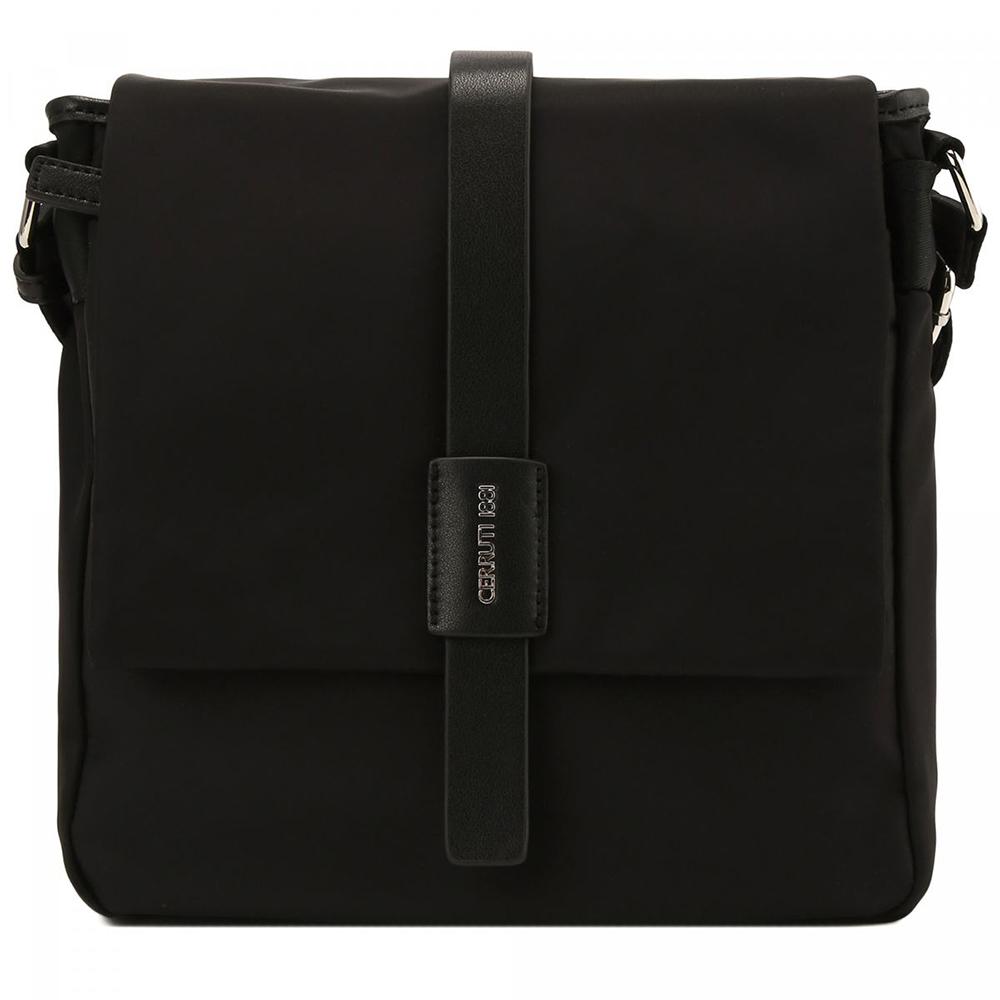 【Cerruti 1881】限量2折 義大利頂級側背包肩背包 全新專櫃展示品 (黑色 CEBO06654N)