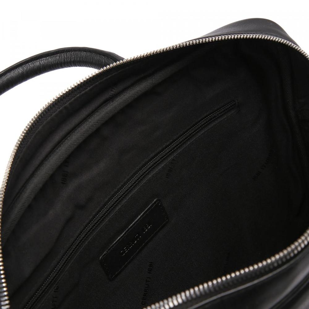 【Cerruti 1881】限量2折 義大利頂級小牛皮公事包/肩背包 全新專櫃展示品 (CECA03325M黑色)