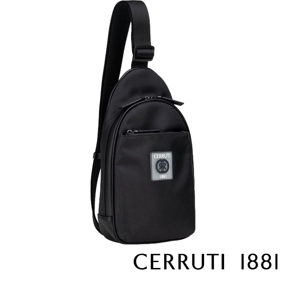 【Cerruti 1881】限量2折 義大利頂級斜肩包 全新專櫃展示品 (黑色 CEBO05619N)