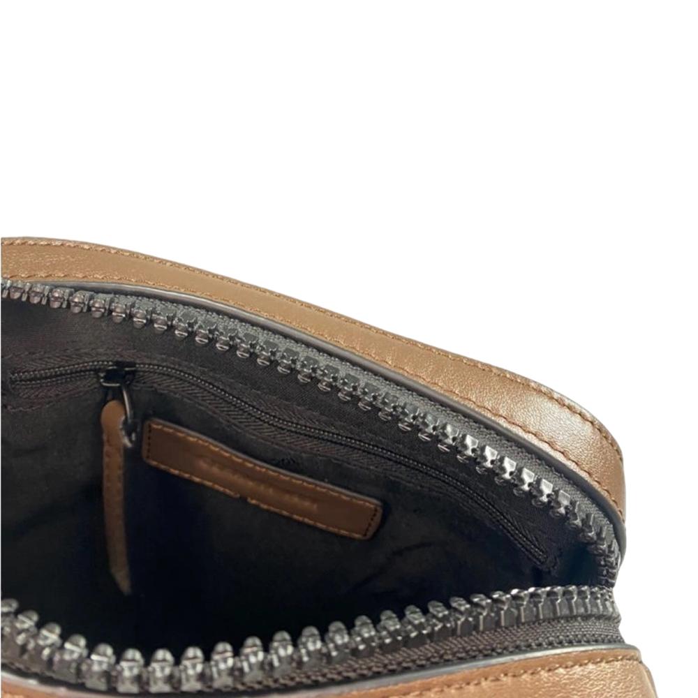 【Cerruti 1881】義大利頂級小牛皮側背包肩背包 (咖啡色 CEBO05649M)