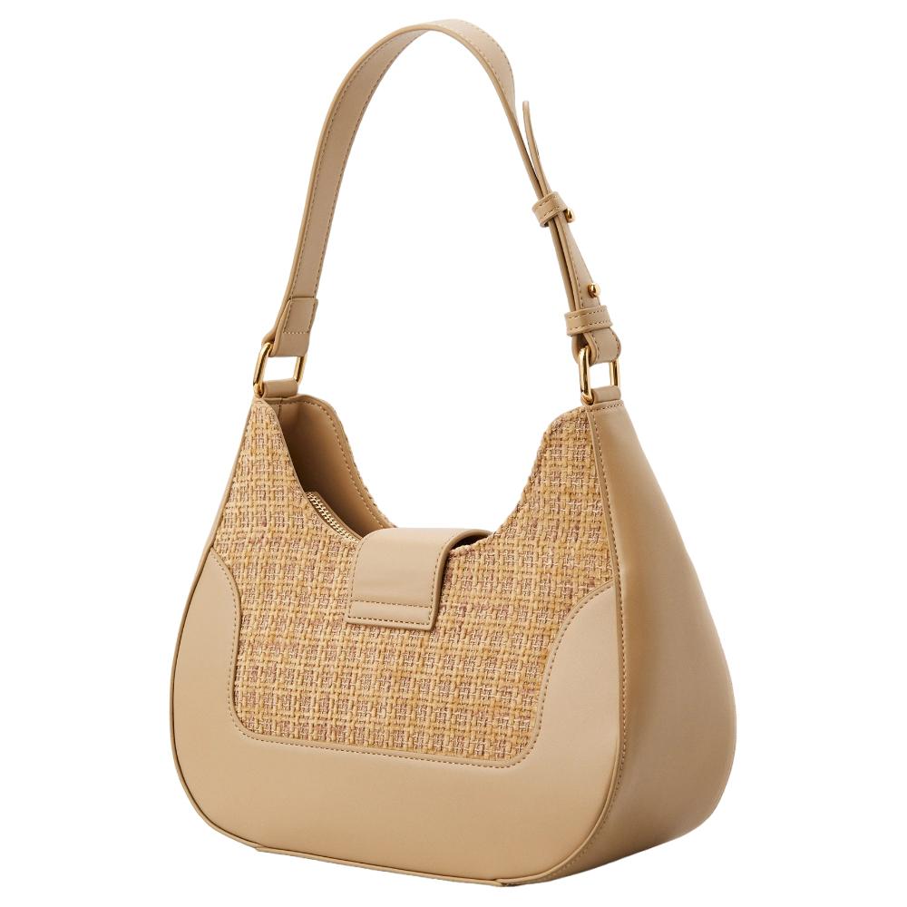 【Cerruti 1881】限量2折 義大利頂級女用手拿包肩背包 全新專櫃展示品 (米色 CEBA06004P)