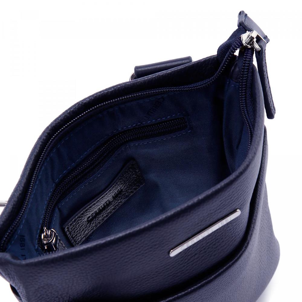 【Cerruti 1881】限量2折 義大利頂級小牛皮側背包肩背包 全新專櫃展示品 (深藍色 CEBO06023M)