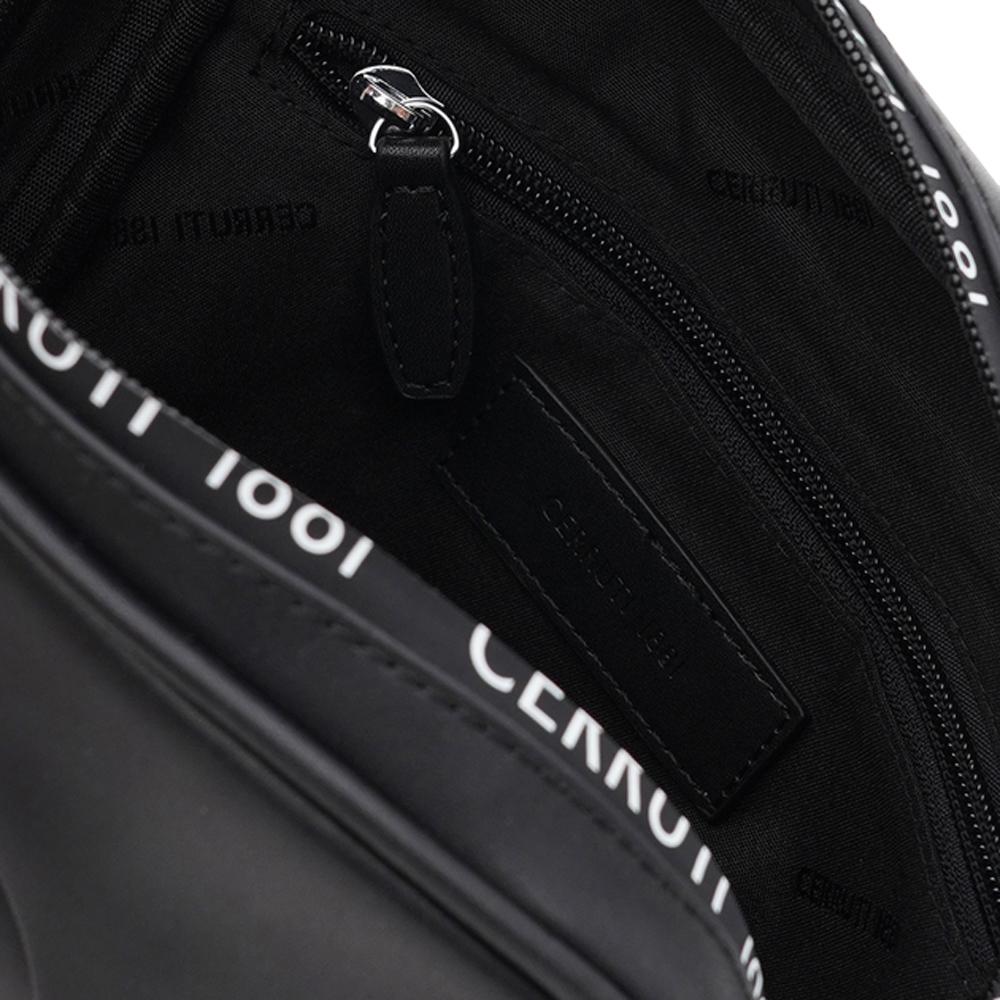 【Cerruti 1881】限量2折 義大利頂級側背包肩背包 全新專櫃展示品 (黑色 CEBO06040P)