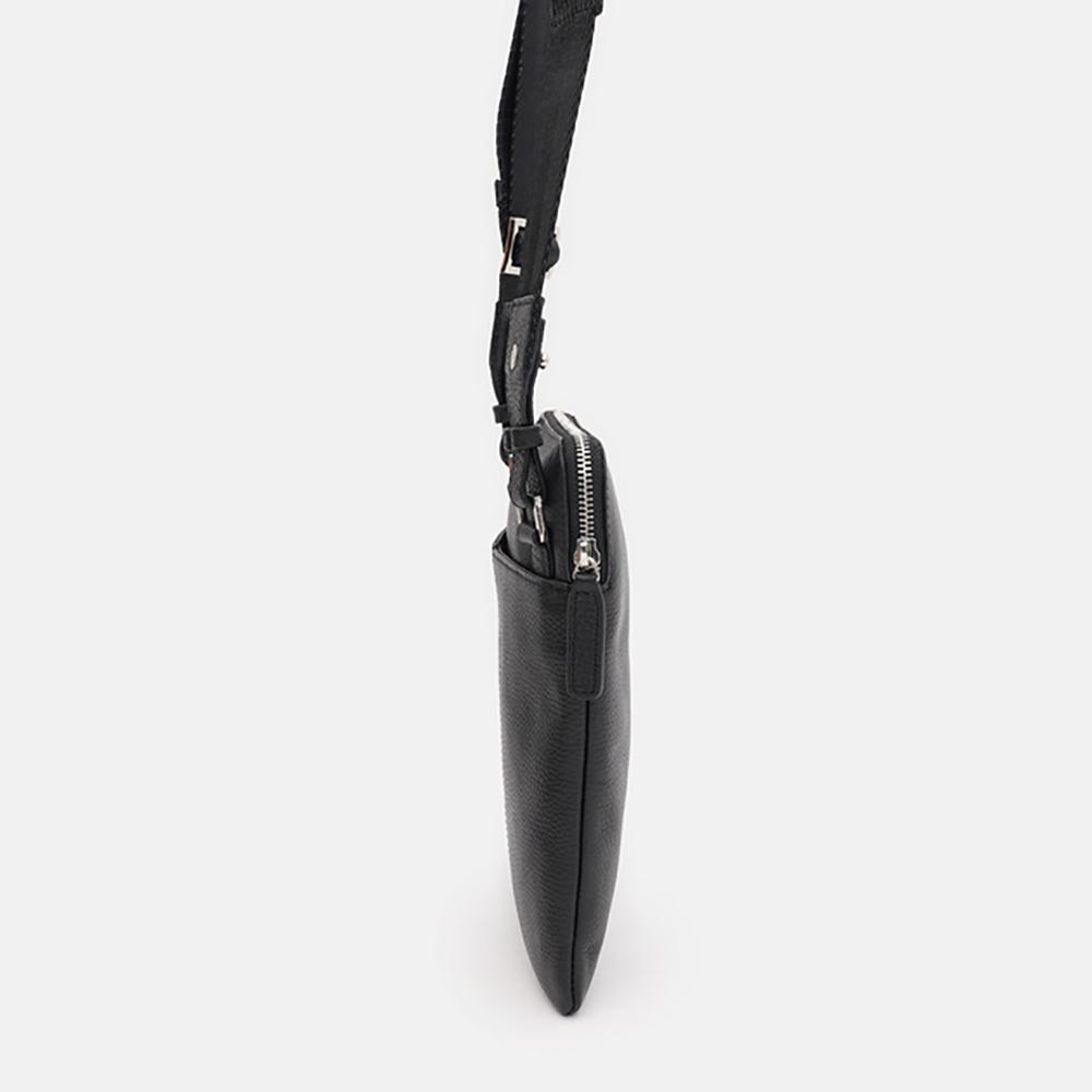 【Cerruti 1881】義大利頂級小牛皮側背包肩背包 (黑色 CEBO06062M)