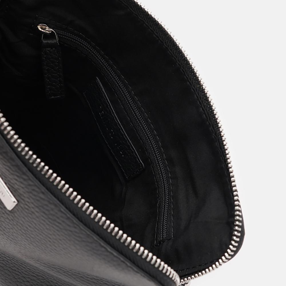 【Cerruti 1881】義大利頂級小牛皮側背包肩背包 (黑色 CEBO06062M)
