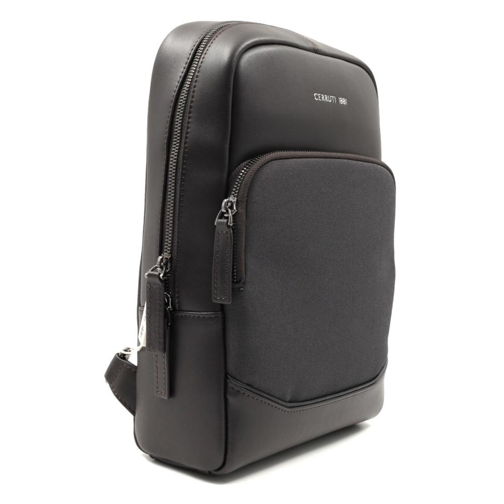 【Cerruti 1881】限量2折 義大利頂級斜肩包 全新專櫃展示品 (灰色 CEBO06193N)