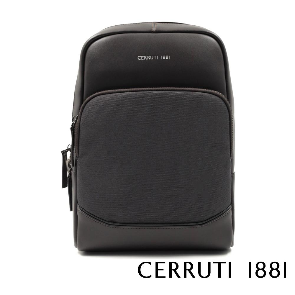 【Cerruti 1881】限量2折 義大利頂級斜肩包 全新專櫃展示品 (灰色 CEBO06193N)