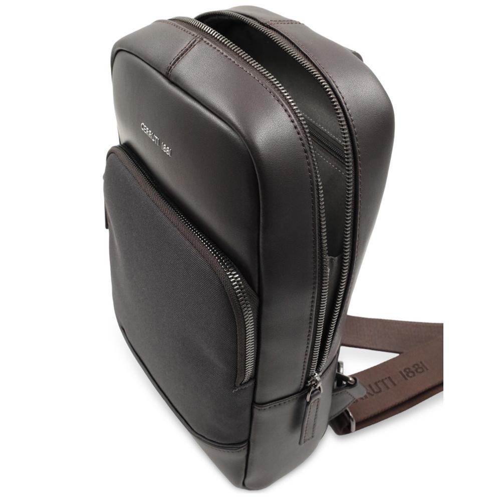 【Cerruti 1881】限量2折 義大利頂級斜肩包 全新專櫃展示品 (灰色 CEBO06193N)