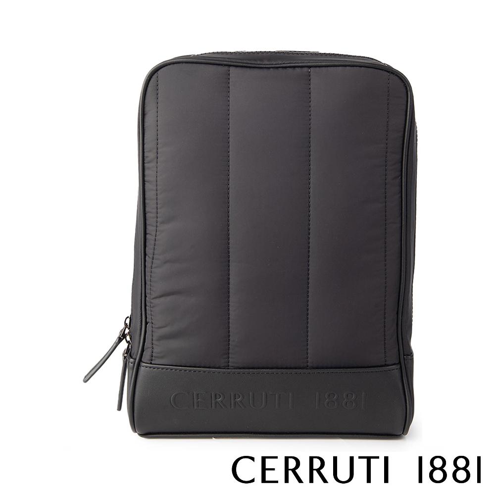 【Cerruti 1881】限量2折 義大利頂級斜肩包 全新專櫃展示品 (黑色 CEBO06199N)