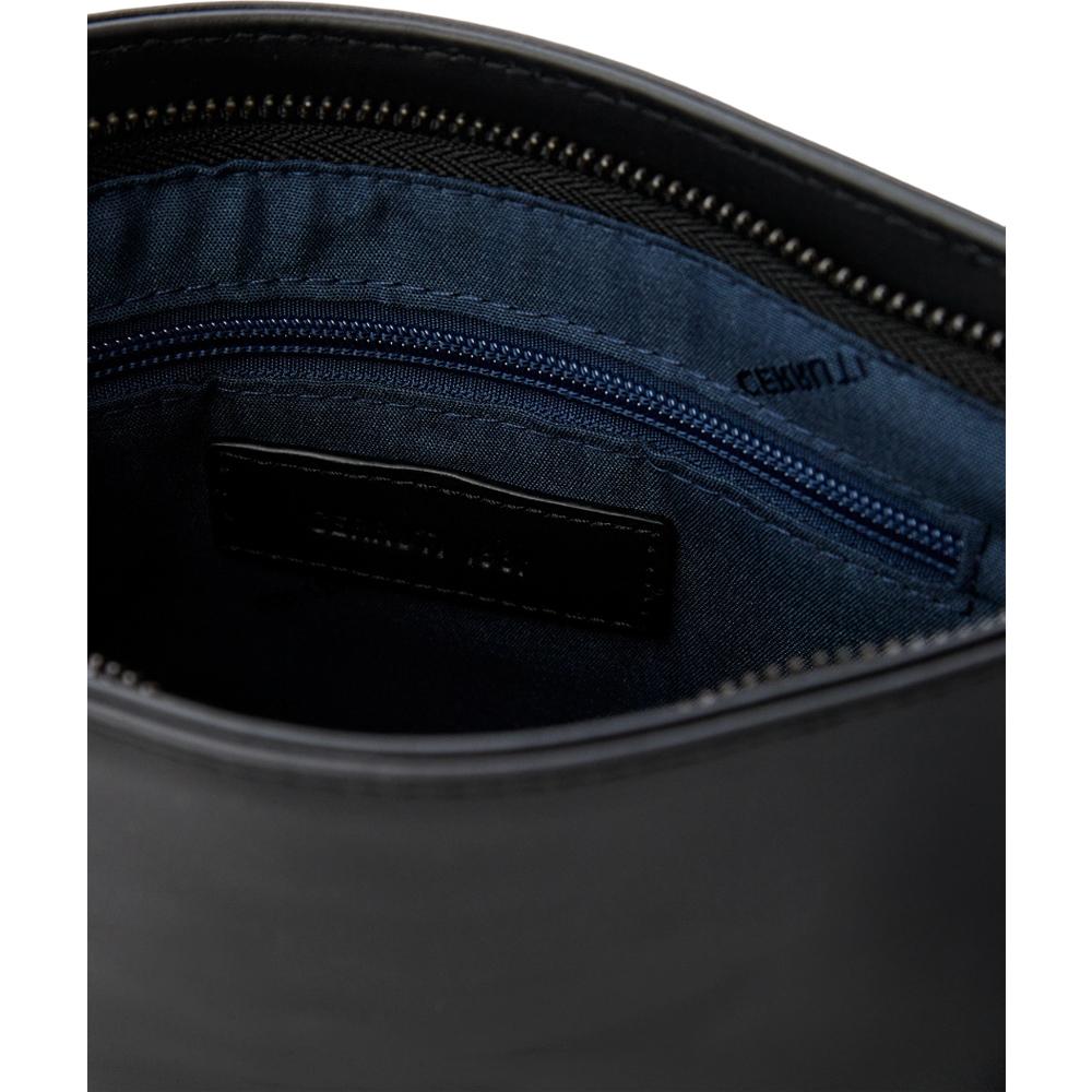 【Cerruti 1881】義大利頂級小牛皮側背包肩背包 (黑色 CEBO06275M)
