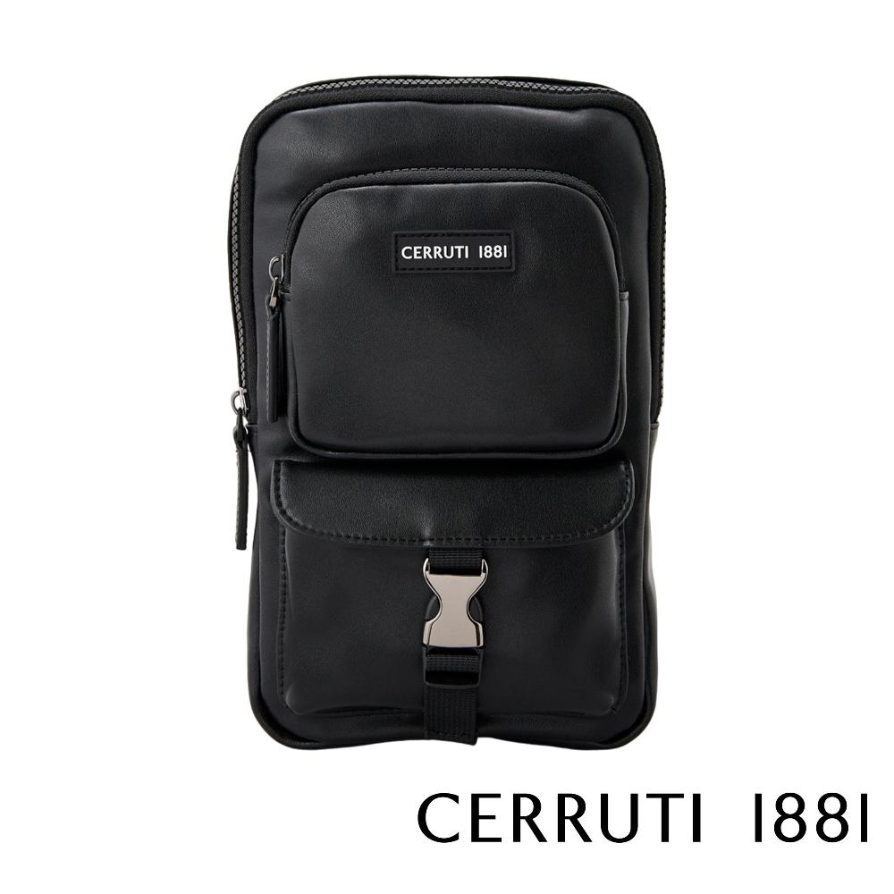 【Cerruti 1881】義大利頂級斜肩包 (黑色 CEBO06339N)