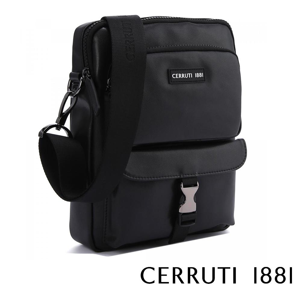 【Cerruti 1881】限量2折 義大利頂級側背包肩背包 全新專櫃展示品 (黑色 CEBO06340N)