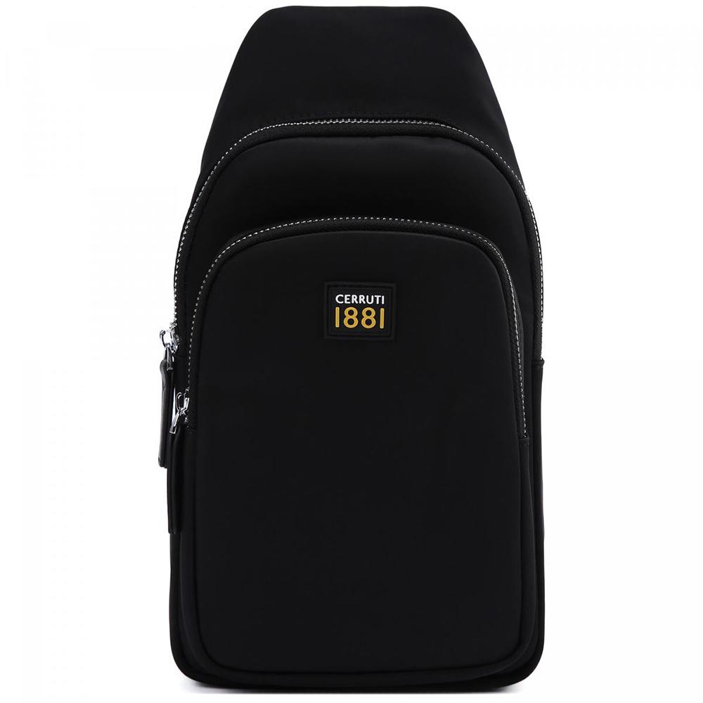 【Cerruti 1881】義大利頂級斜肩包 (黑色 CEBO06386N)