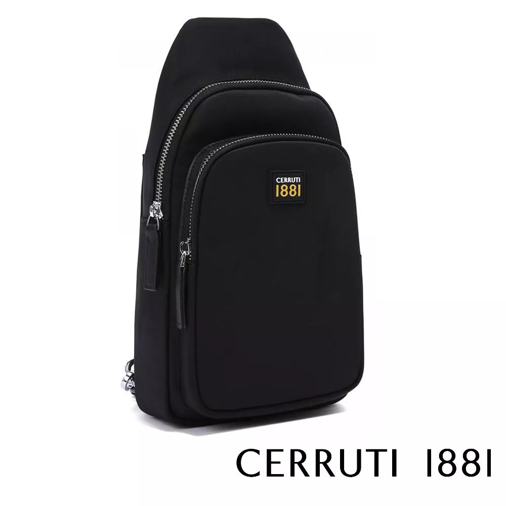 【Cerruti 1881】義大利頂級斜肩包 (黑色 CEBO06386N)