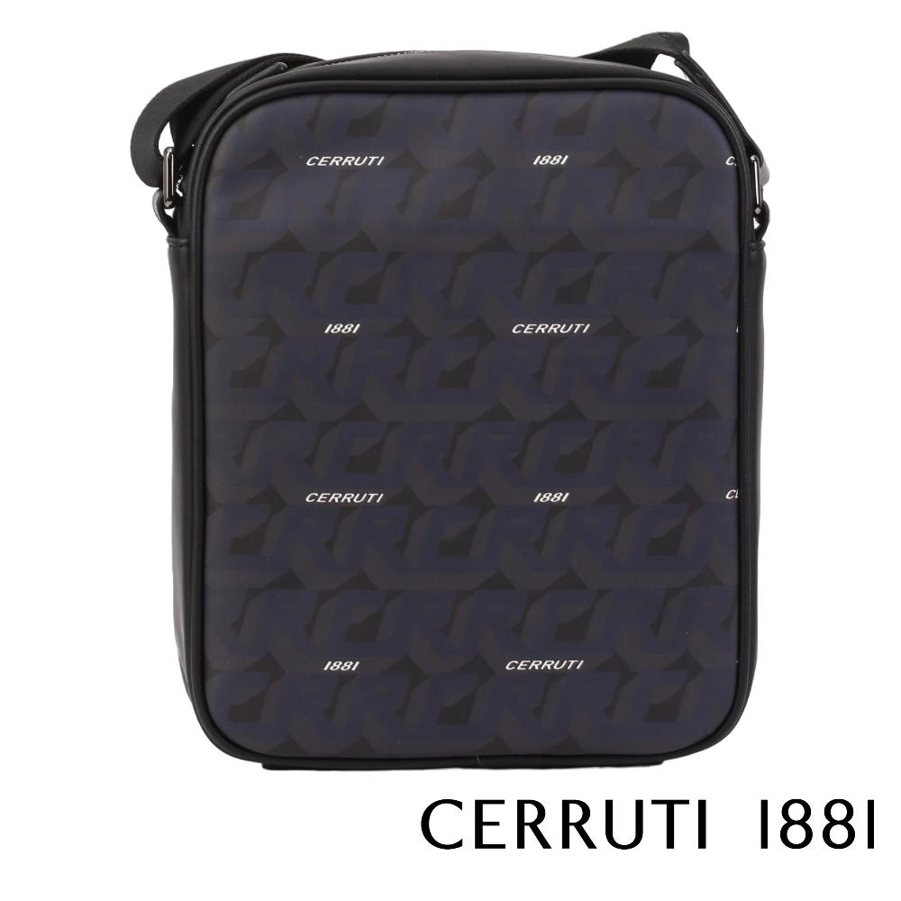 【Cerruti 1881】義大利頂級側背包肩背包 (深藍色 CEBO06405P)