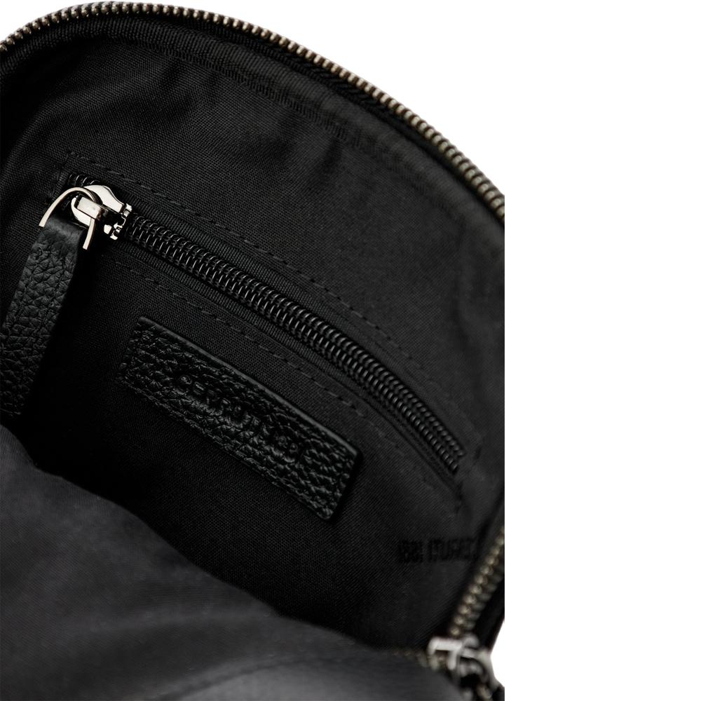 【Cerruti 1881】限量2折 義大利頂級小牛皮側背包肩背包 全新專櫃展示品 (黑色 CEBO06465M)