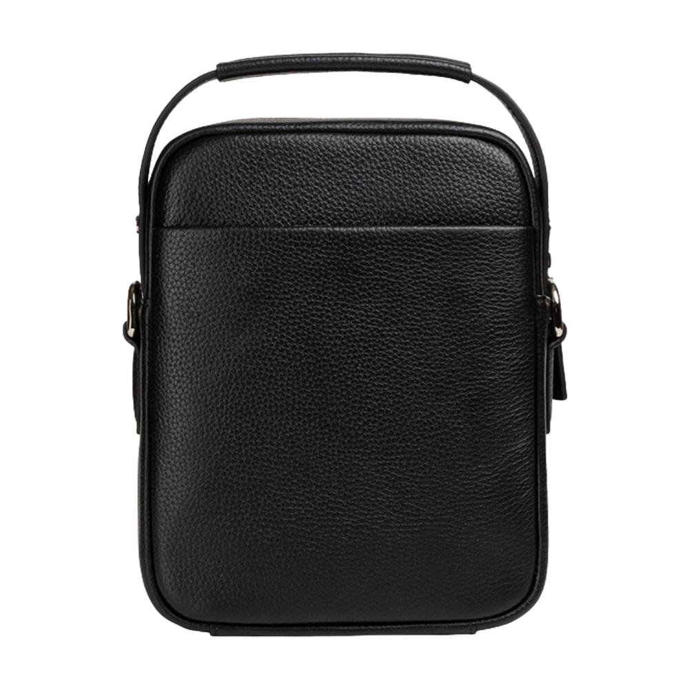 【Cerruti 1881】限量2折 義大利頂級小牛皮側背包肩背包 全新專櫃展示品 (黑色 CEBO06591M)