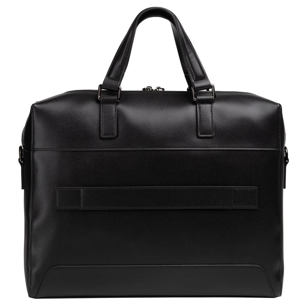 【Cerruti 1881】義大利頂級小牛皮公事包/肩背包 (黑色 CECA06762M)