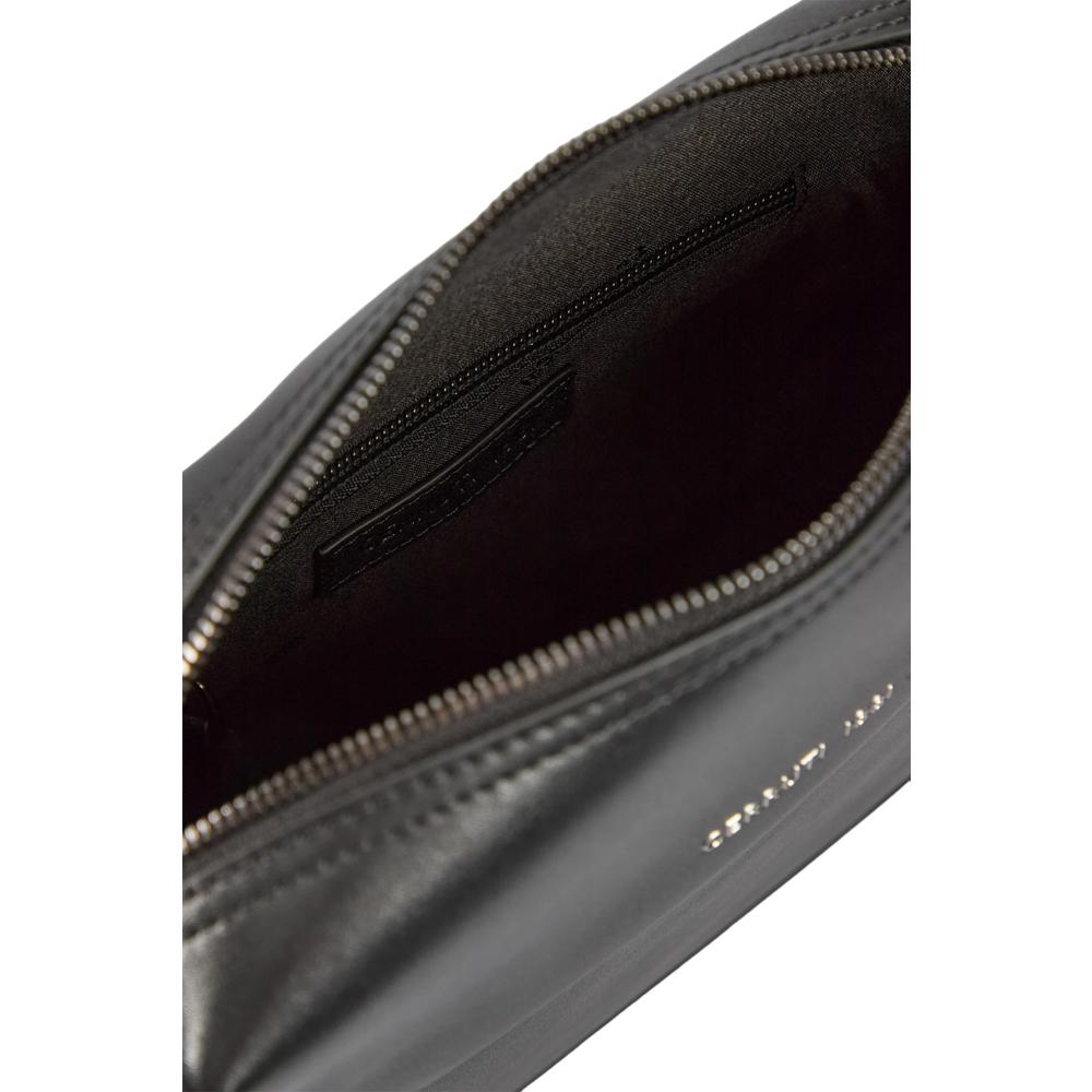 【Cerruti 1881】義大利頂級小牛皮側背包肩背包 (黑色 CEBO06763M)