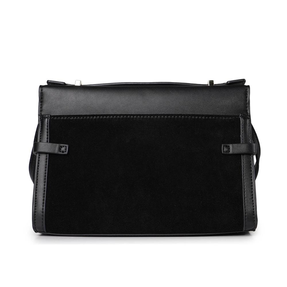 【Cerruti 1881】義大利頂級小牛皮女用手提包肩背包 (黑色 CEBA06853M)