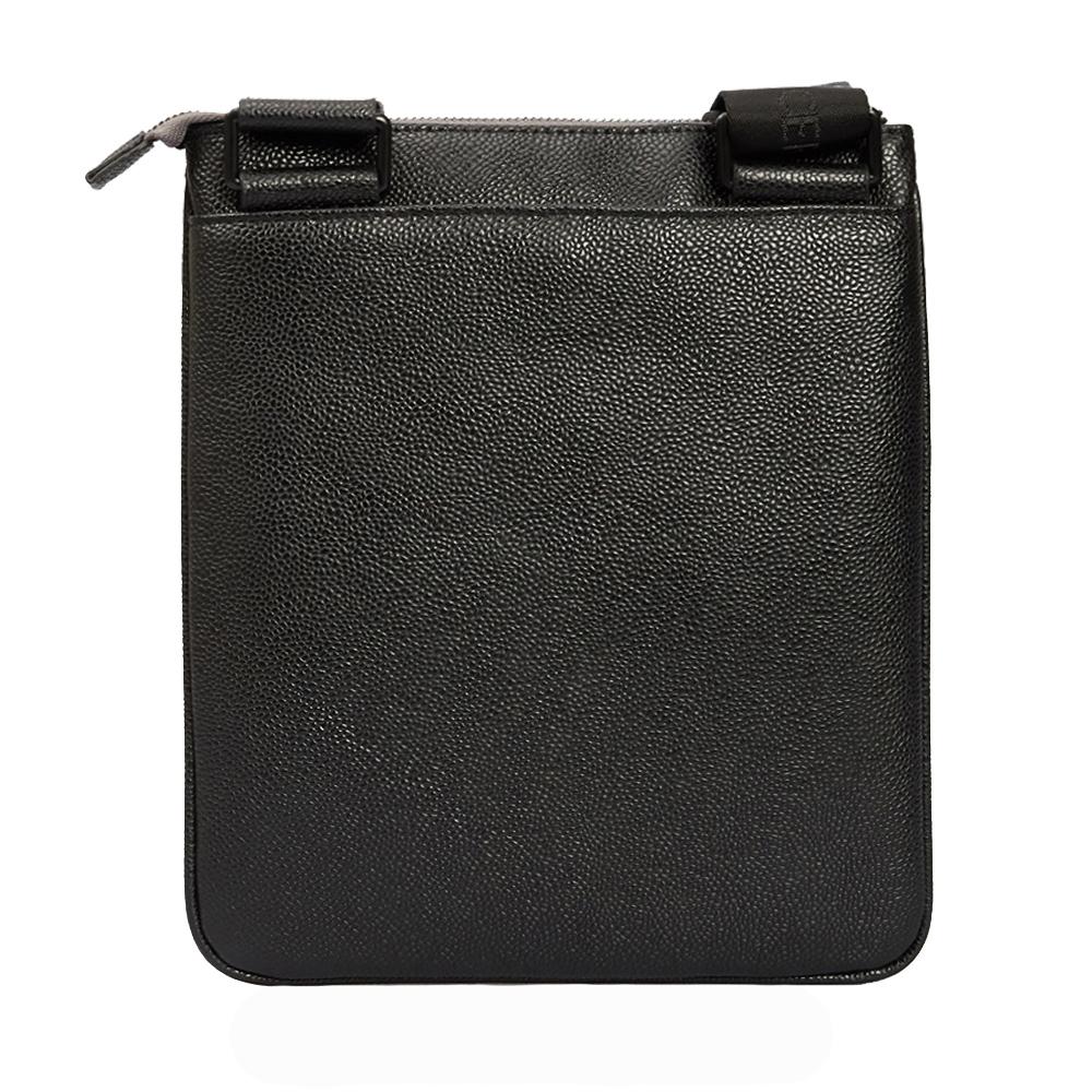 【Cerruti 1881】限量2折 義大利頂級小牛皮側背包肩背包 全新專櫃展示品 (黑色 CEBO05342M)