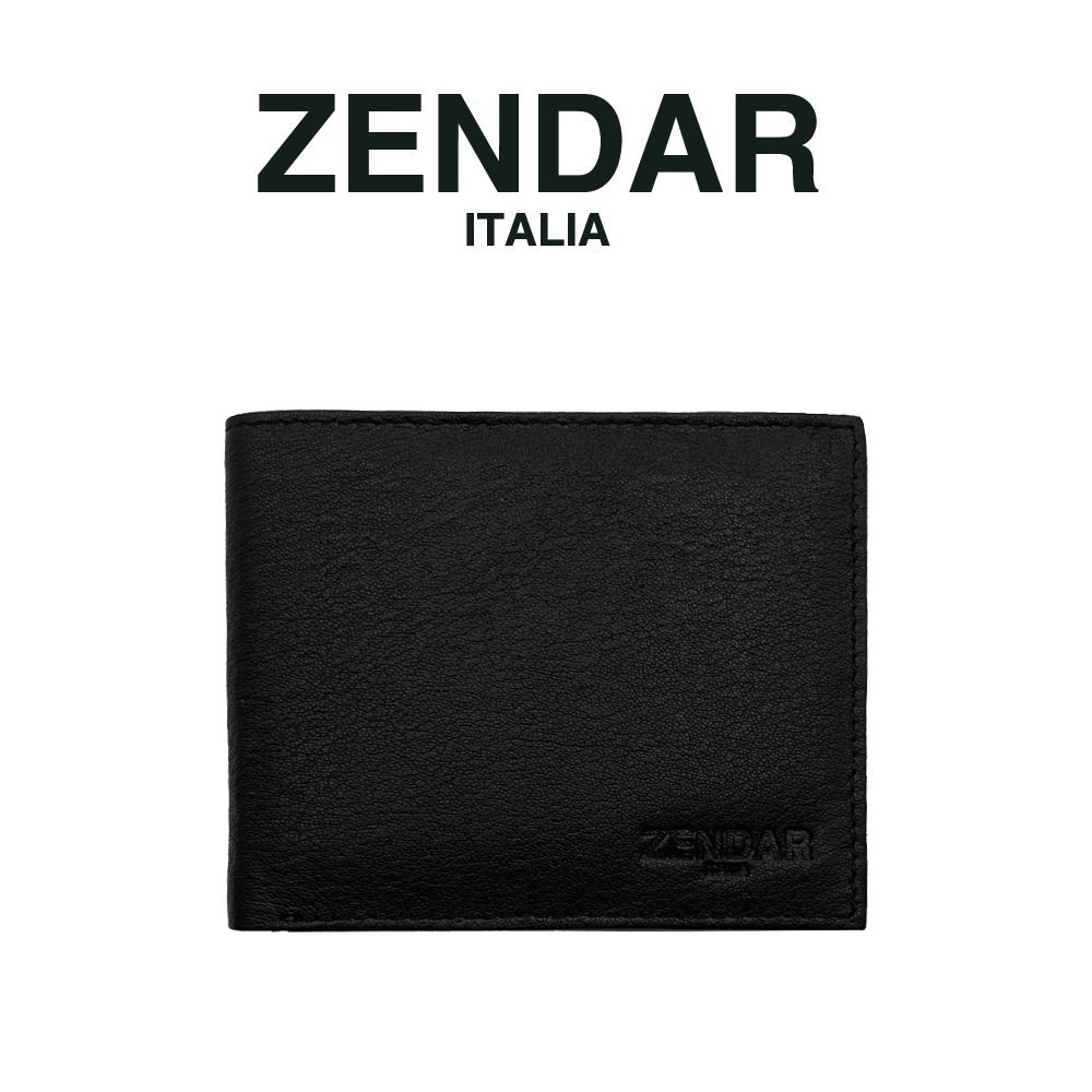 【ZENDAR】限量2折 頂級超柔軟小羊皮8卡皮夾 戴維斯系列 全新專櫃展示品 (黑色)