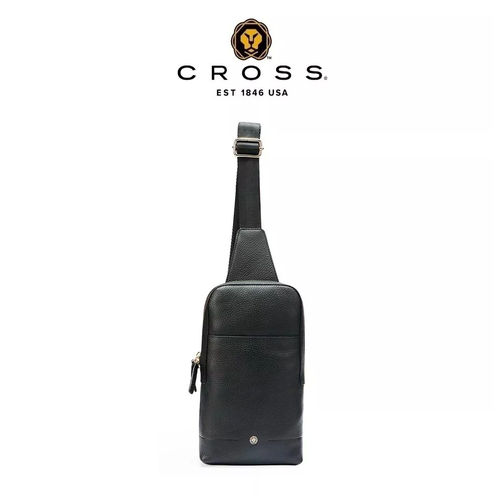 【CROSS】限量1折 頂級小牛皮肩背包斜肩包 韋斯系列 全新專櫃展示品