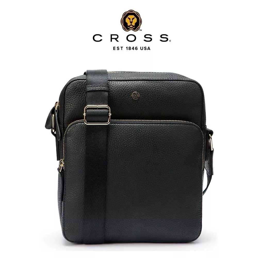 【CROSS】限量1折 頂級小牛皮肩背包斜背包 克里斯系列 全新專櫃展示品