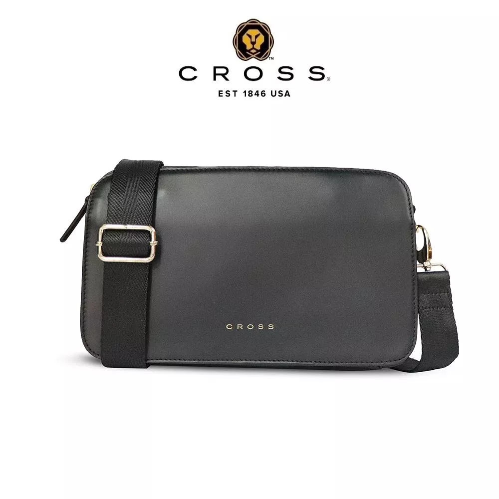 【CROSS】限量1折 頂級小牛皮肩背包斜背包 艾拉娜系列 全新專櫃展示品