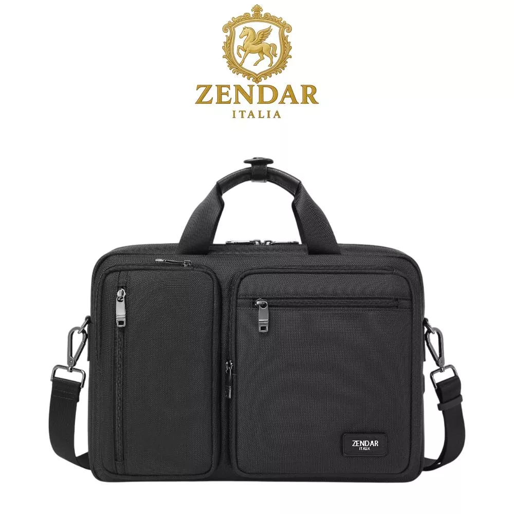 【ZENDAR】 限量3折 頂級高彈性防潑水多隔層筆電公事包 薩杜恩系列 全新專櫃展示品