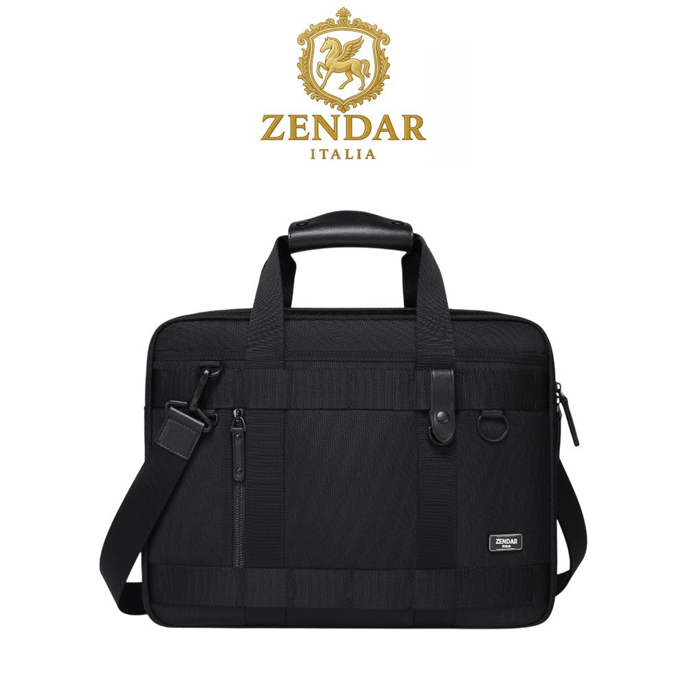 【ZENDAR】 限量3折 頂級高彈性防潑水多隔層筆電公事包 路易斯系列 全新專櫃展示品