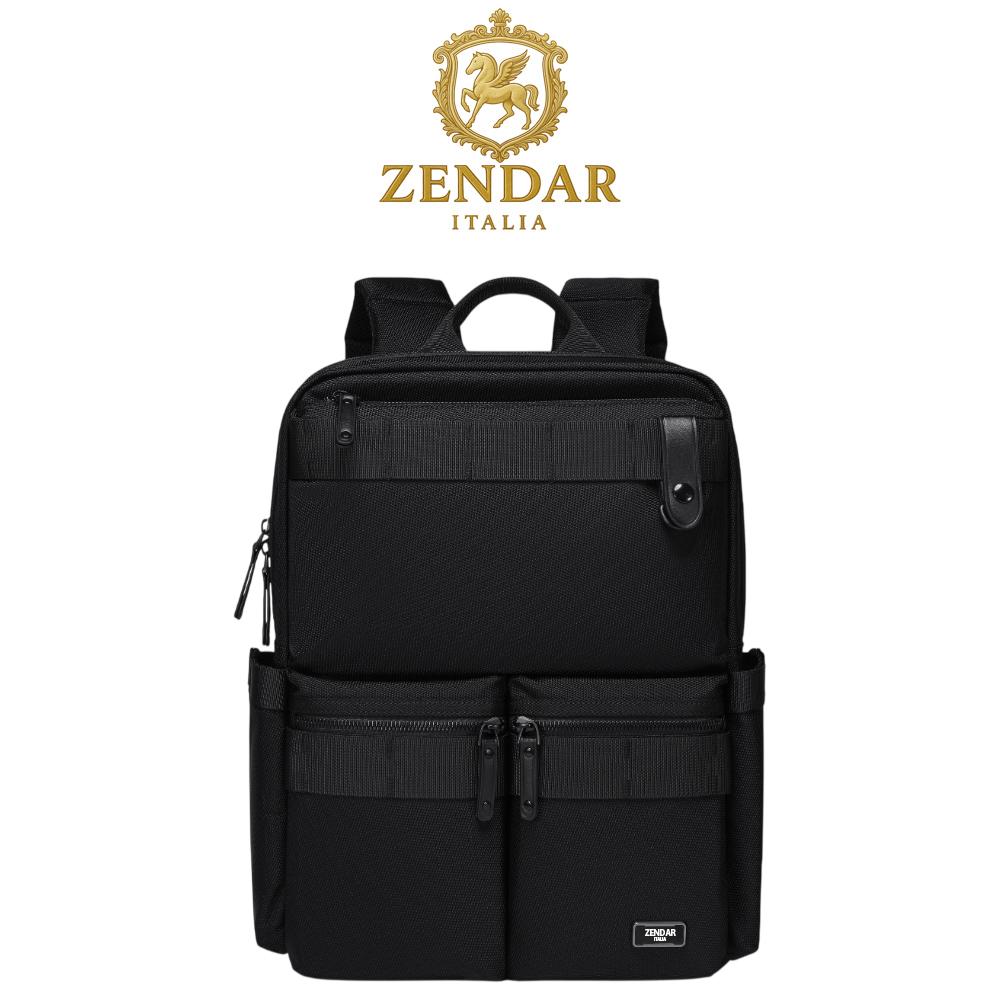 【ZENDAR】限量3折 頂級高彈性防潑水商務休閒電腦後背包 路易斯系列 全新專櫃展示品
