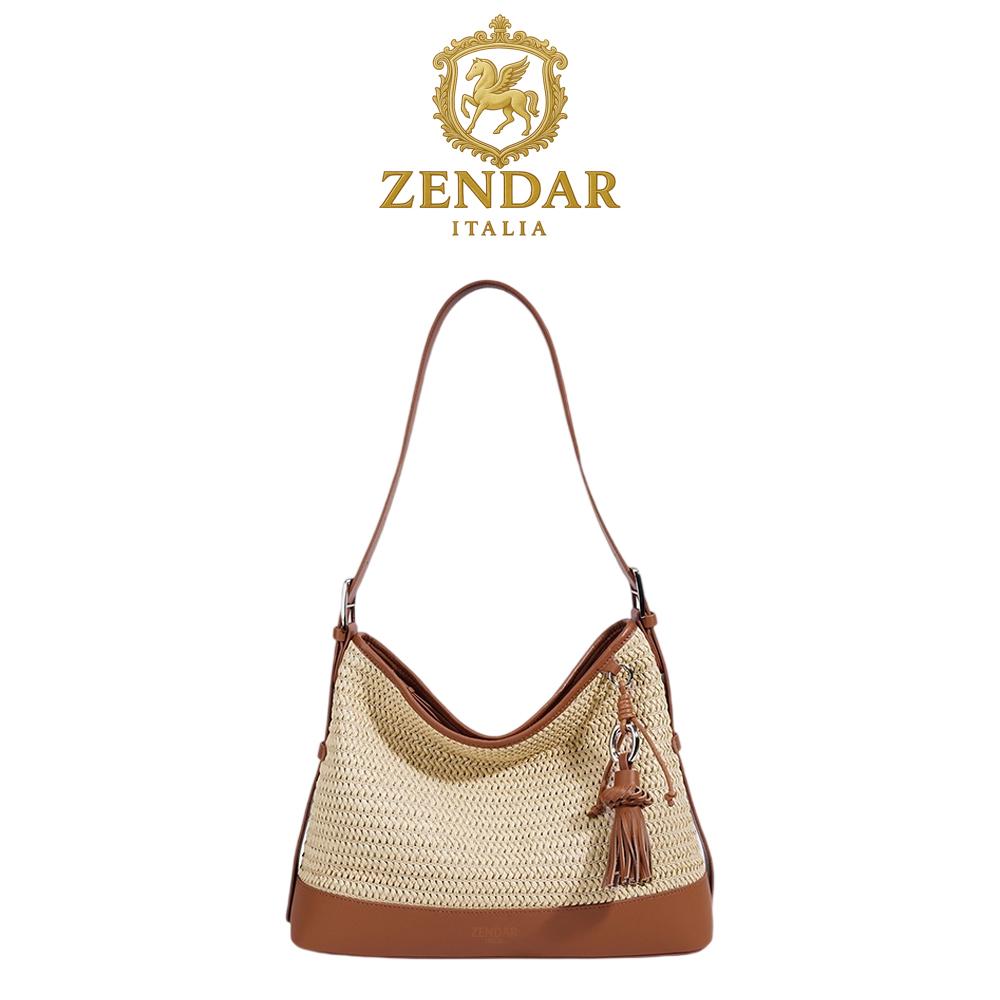 【ZENDAR】時尚肩背包 特蕾莎系列 (棕色)