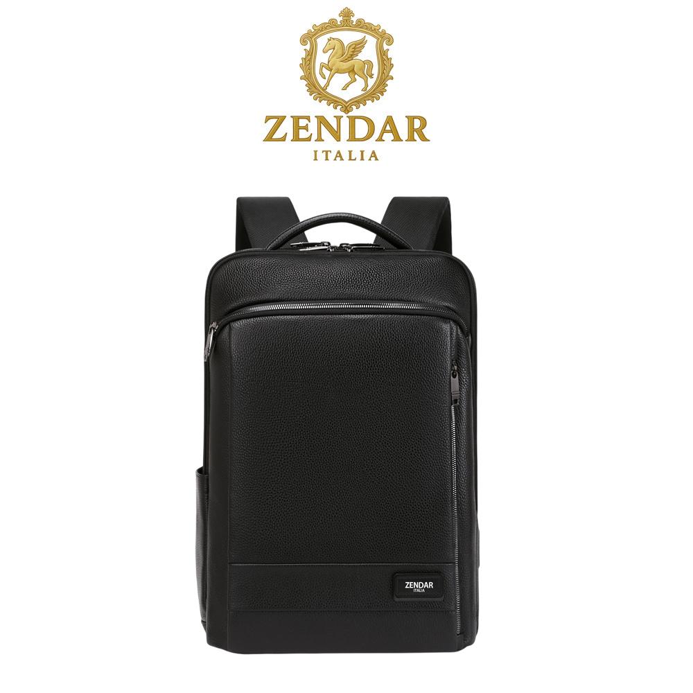 【ZENDAR】限量1折 頂級小牛皮商務休閒電腦後背包 愛德華II系列 全新專櫃展示品
