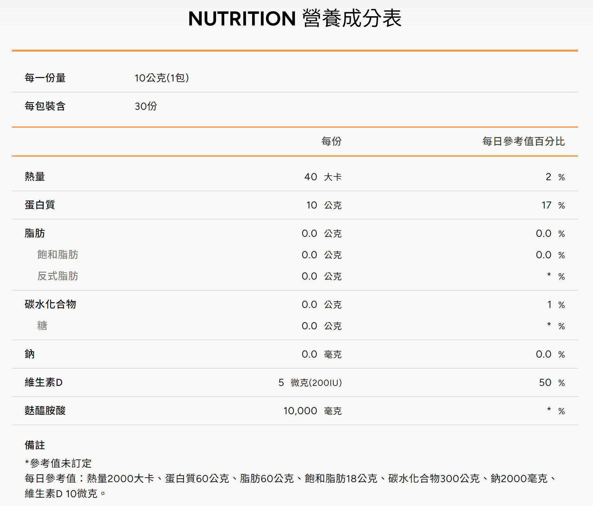 中華海洋 麩醯胺酸+維生素D3粉劑 / 30包