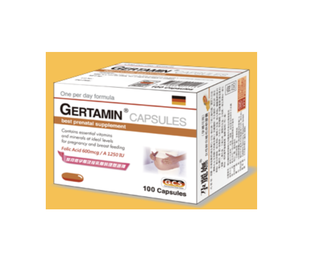 孕麗嫵® GERTAMIN® CAPSULES / 女性綜合維他命軟膠囊(孕補可用) / 德國製(60顆裝)（實體門市專售）