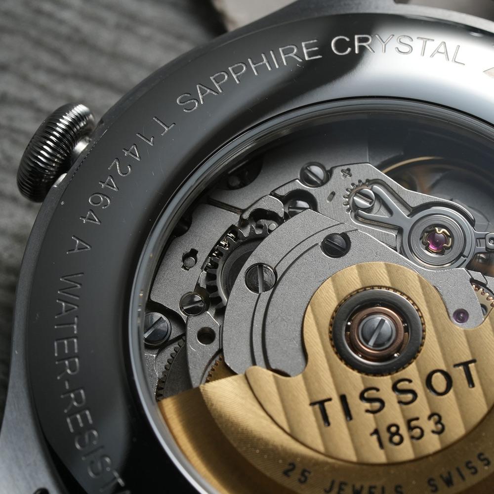 TISSOT 天梭 官方授權 Heritage 1938 COSC 天文台認證機械錶-T1424641606200煙煤灰色