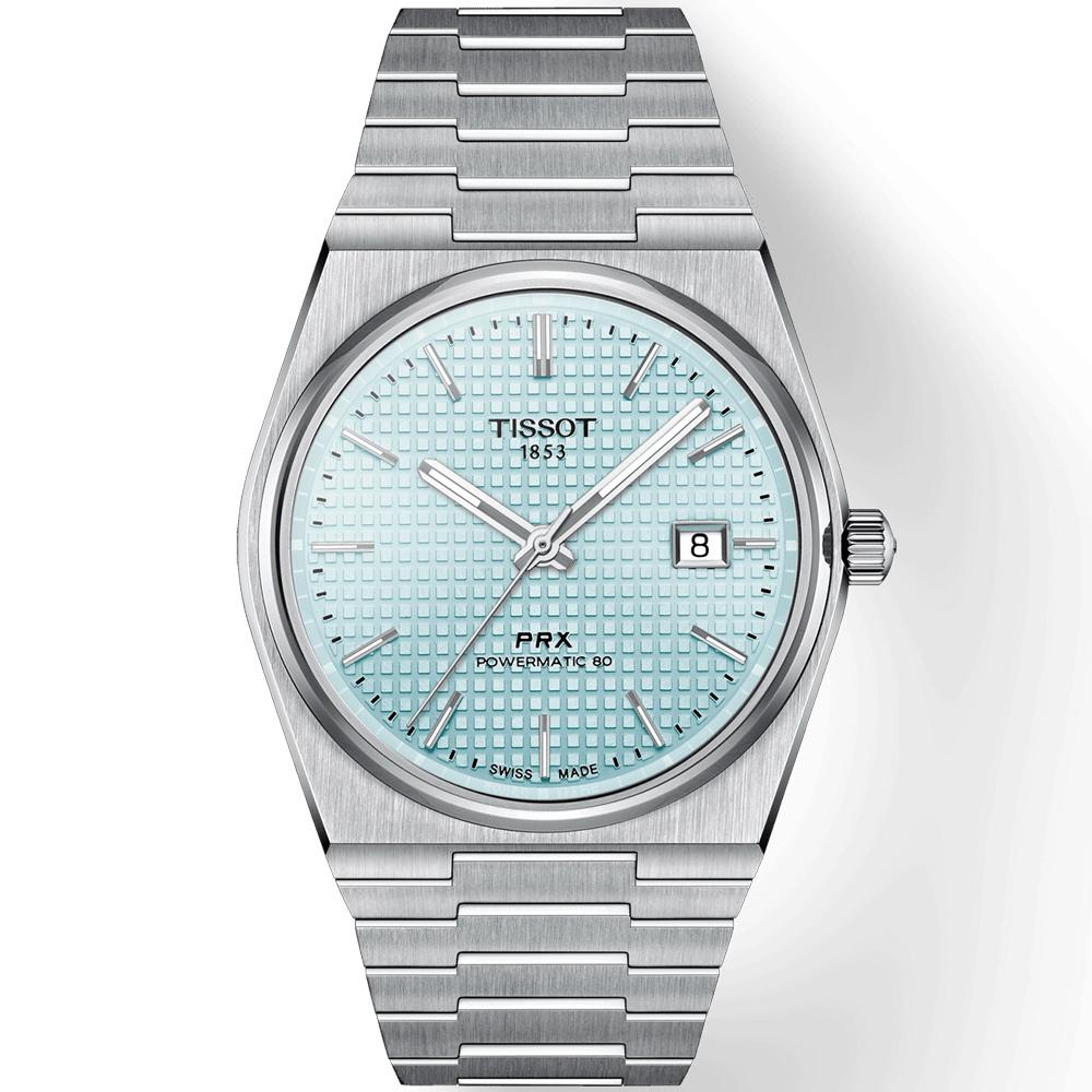 TISSOT 天梭 官方授權 PRX POWERMATIC 80 經典旗艦機械對錶-T1374071135100+T1372071135100