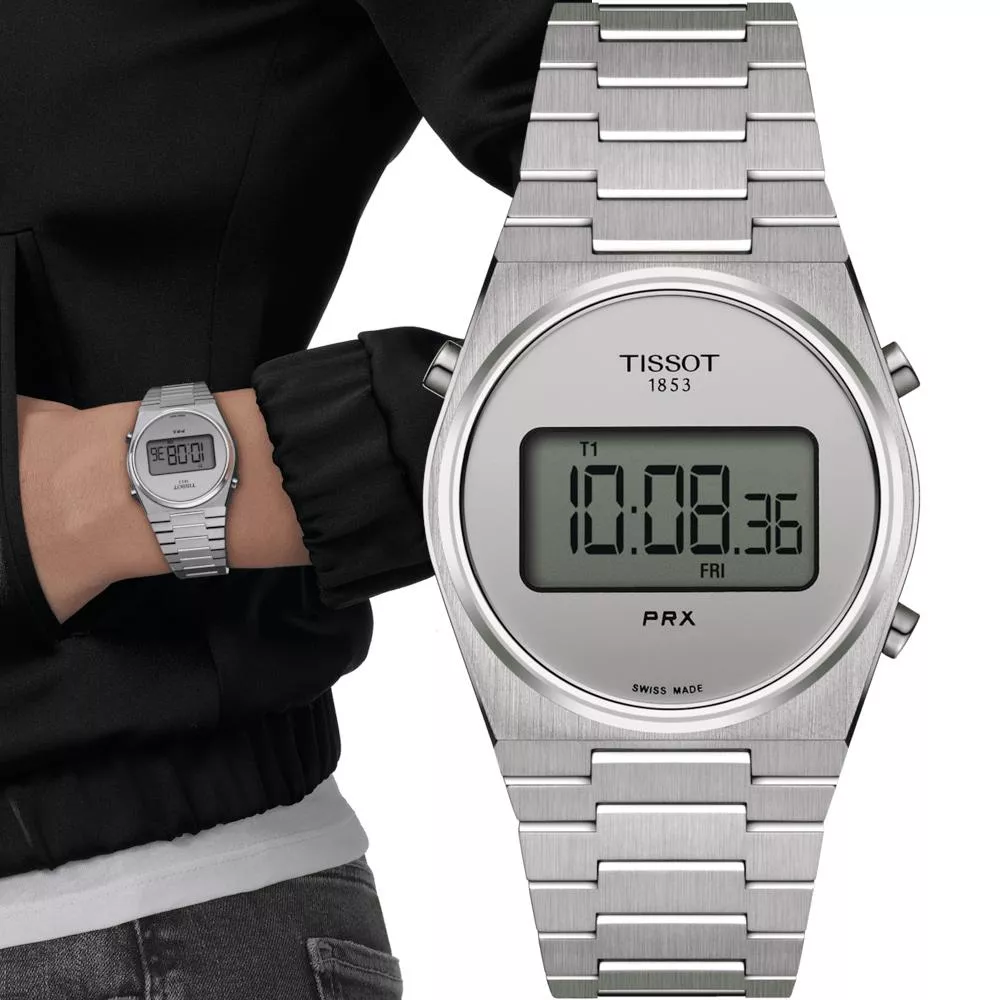 TISSOT 天梭 官方授權 PRX Digital 數位石英手錶-T1372631103000 TISSOT 天梭 官方授權 PRX Digital 數位石英手錶-T1372631103000