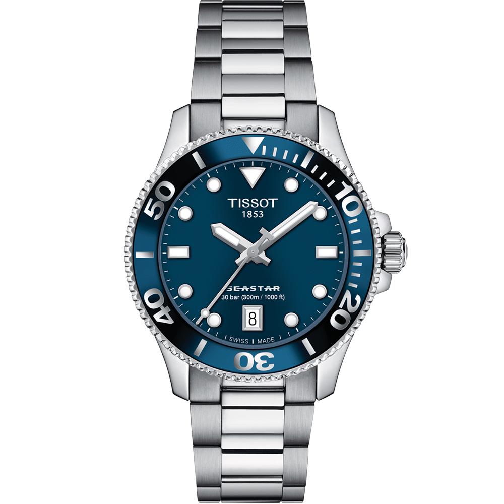 TISSOT 天梭 Seastar 1000 海星300米潛水錶(T1202101104100)