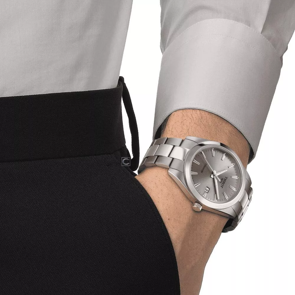 TISSOT 天梭 GENTLEMAN 紳士時尚男錶(T1274104408100)灰