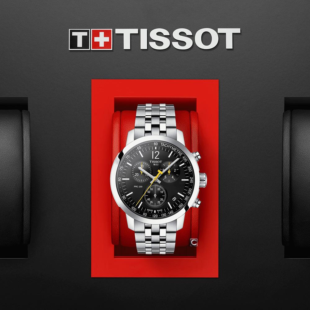 TISSOT 天梭 T-Sport PRC 200 CHRONOGRAPH計時腕錶-T1144171105700/黑43mm