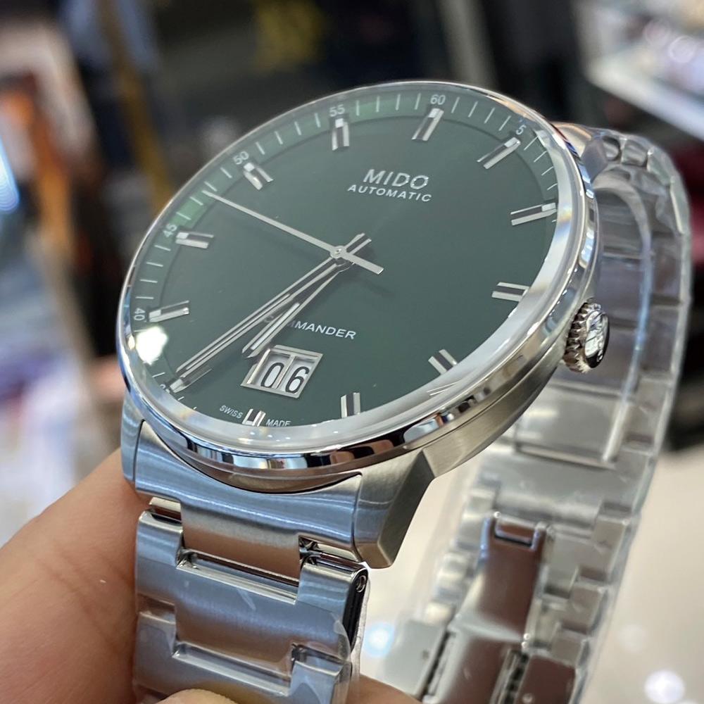 MIDO 美度錶 Commander 指揮官系列 Big Date 紀念日機械錶-M0216261109100/綠42mm