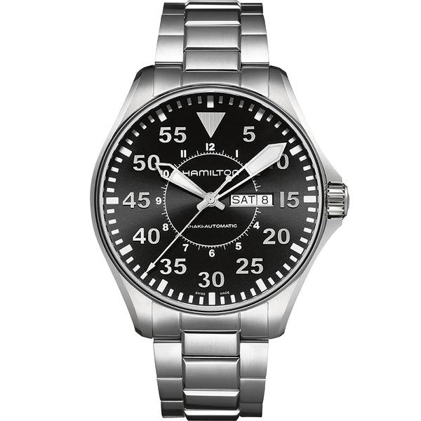 Hamilton 漢米爾頓 Khaki Aviation 卡其航空系列不銹鋼機械飛行錶 46mm H64715135