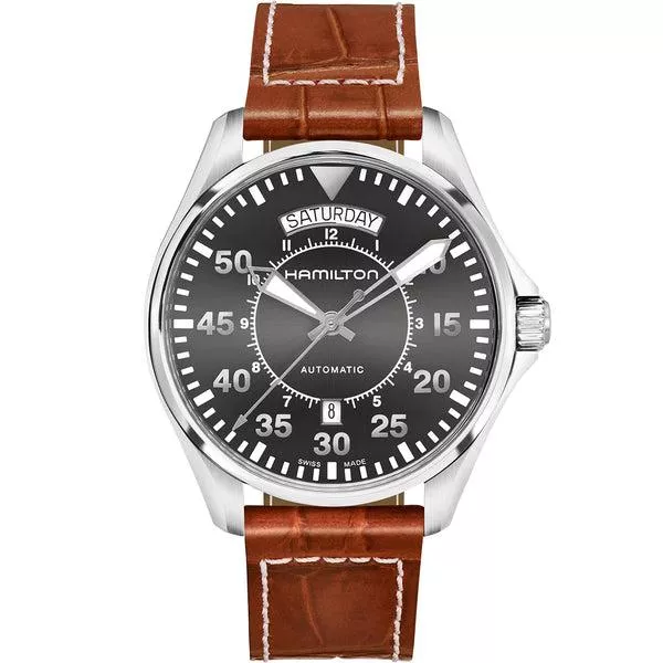 Hamilton 漢米爾頓 Khaki Aviation 卡其航空系列星期日期機械飛行錶 42mm H64615585