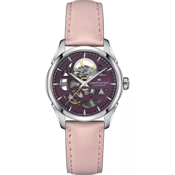 HAMILTON 漢米爾頓 JAZZMASTER 爵士系列鏤空自動機械腕錶 36mm H32265801