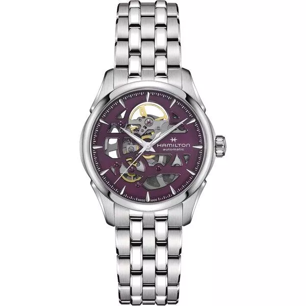 HAMILTON 漢米爾頓 JAZZMASTER 爵士系列鏤空自動機械腕錶 36mm H32265101