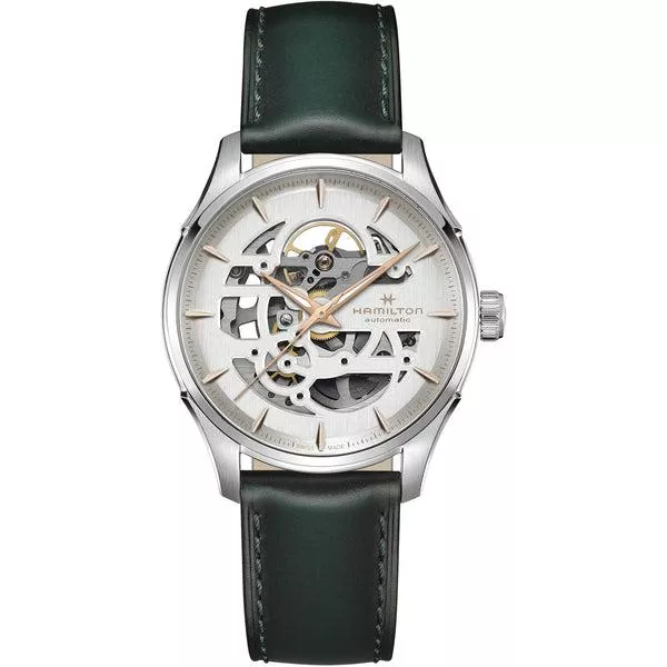 HAMILTON 漢米爾頓 JAZZMASTER 爵士系列鏤空自動機械腕錶 40mm H42535810